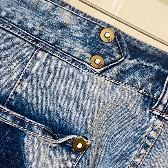 EUC Armani Exchange Denim Mini Skirt w/ Attached Belt - Picture 12 of 16